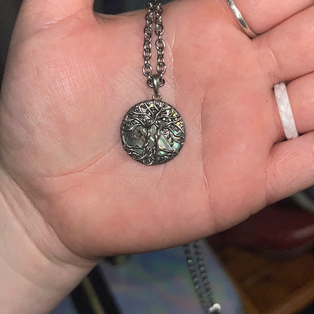 Silver tree of life necklace